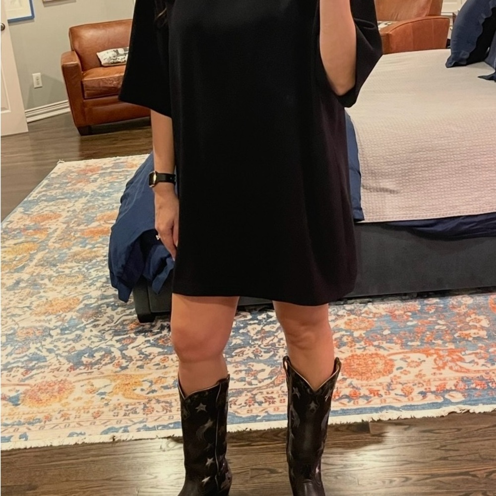 IRO Boxy Black Tshirt Dress